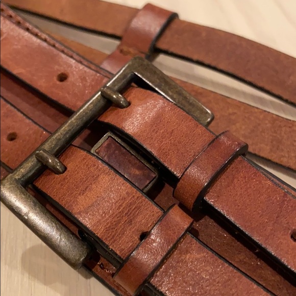 Barely Worn Cognac Leather Club Monaco Belt sz M - Picture 2 of 5